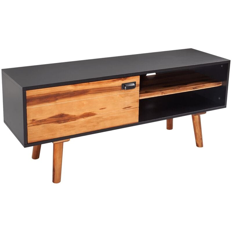 

Mueble para TV madera maciza de acacia 120x35x50 cm