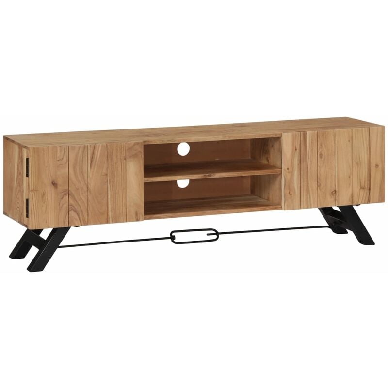 

Mueble para TV madera maciza de acacia 140x30x45 cm