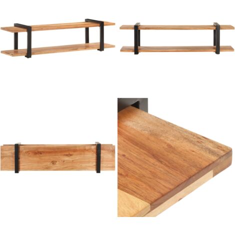 Mueble para TV madera maciza de acacia 160x40x40 cm - Mueble de madera - Mueble industrial