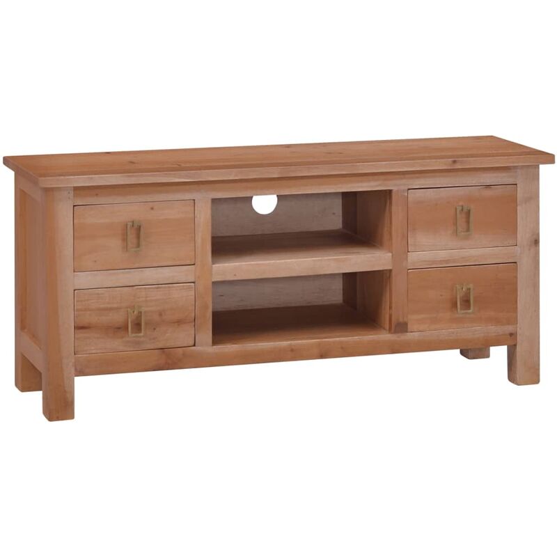 

Mueble para TV madera maciza de caoba 100x30x45 cm - Marrón