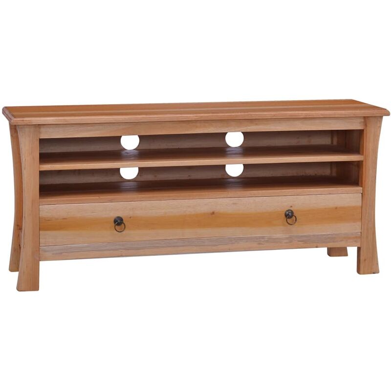 

Mueble para TV madera maciza de caoba 100x30x45 cm - Marrón