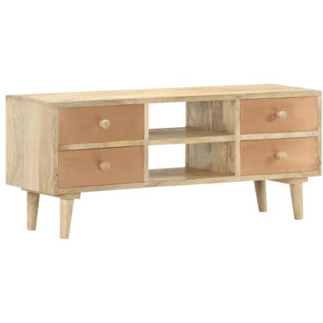 Mueble para TV madera maciza de mango 110x30x45 cm