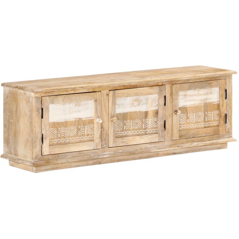 

Mueble para TV madera maciza de mango 120x30x40 cm