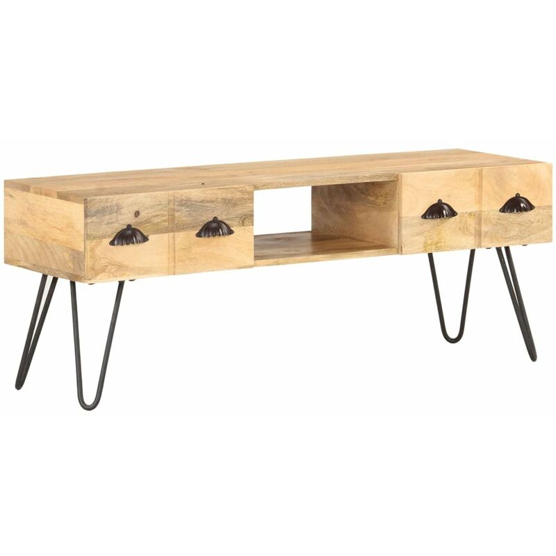 

Mueble para TV madera maciza de mango 120x35x45 cm