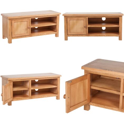 Mueble para TV madera maciza de roble 103x36x46 cm - Mueble de roble - Mueble de madera