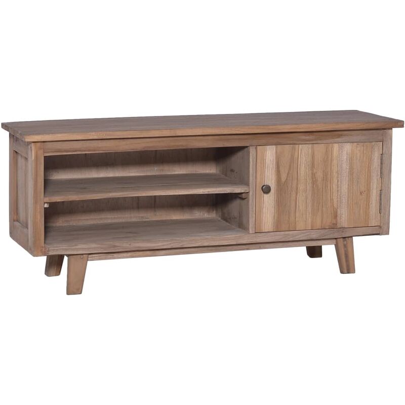 

Mueble para TV madera maciza de teca 100x30x40 cm - Marrón