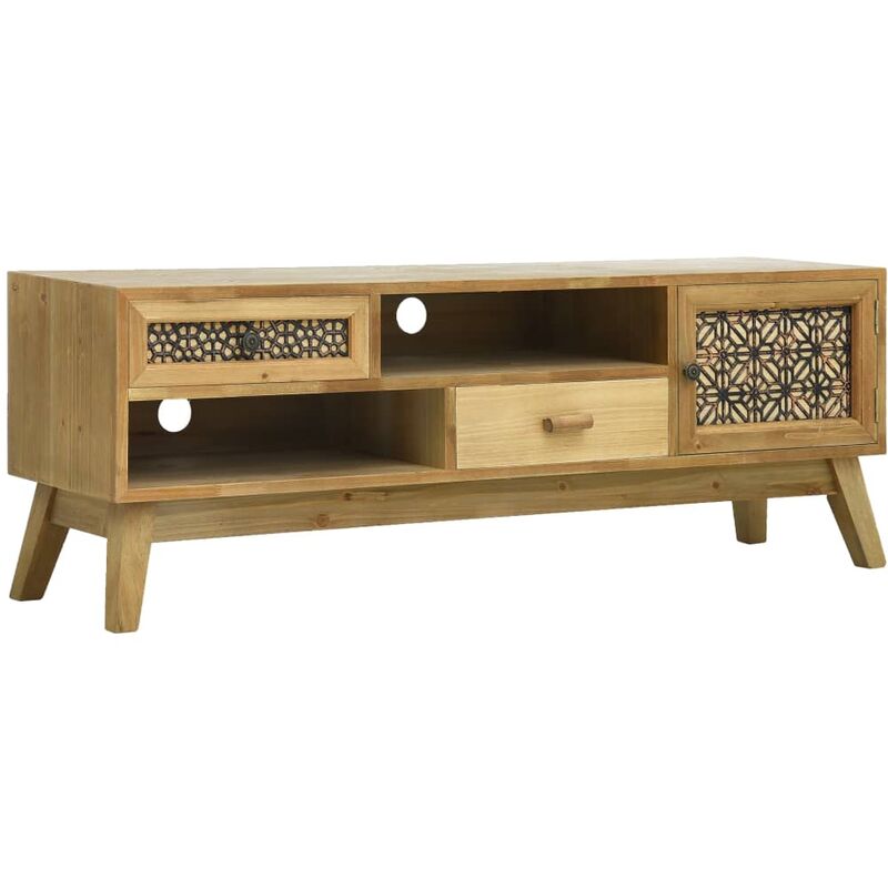 

Mueble para TV madera tallada marron 120x30x42 cm