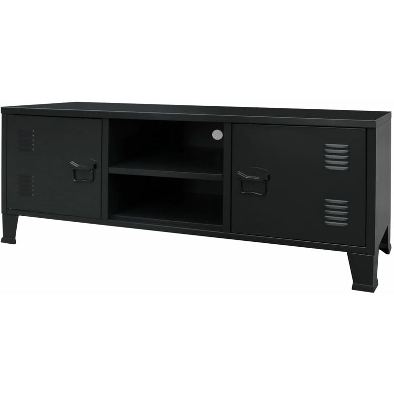 

Mueble para TV metálico de estilo industrial 120x35x48 cm negro - Negro