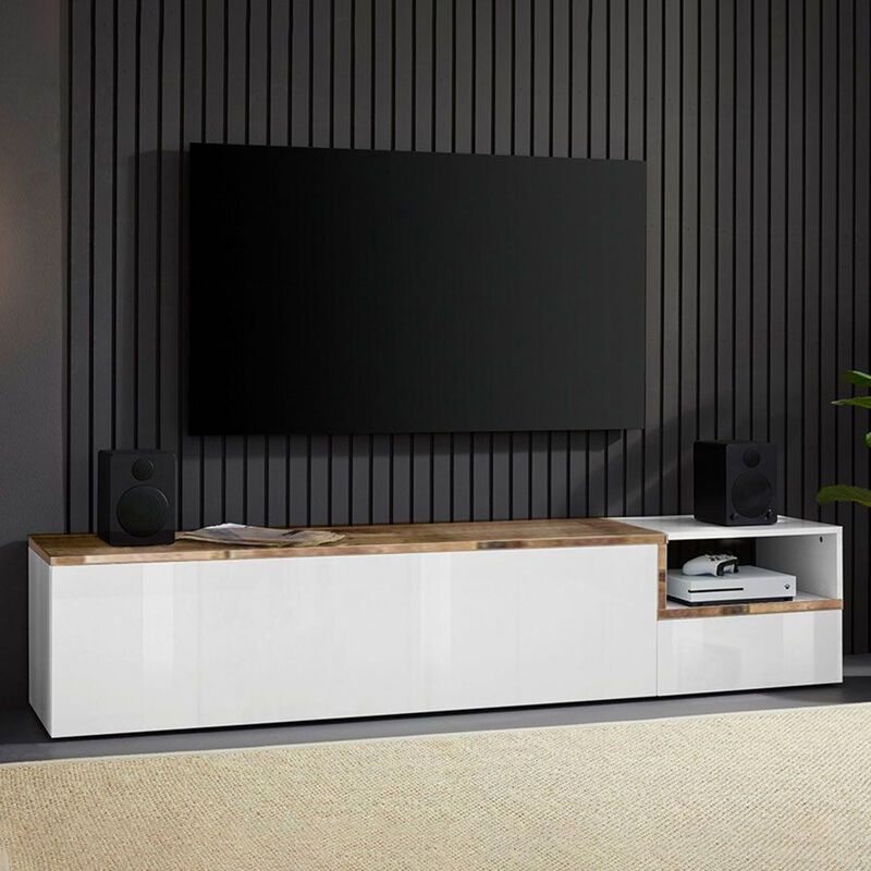 

Mueble de TV salón 200 cm 2 puertas 1 compartimento diseño Zet Kiwey Acero L