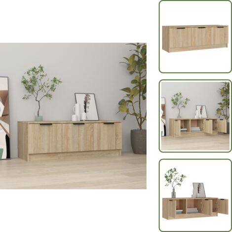 Mueble para TV - vidaXL Mueble de TV madera contrachapada roble Sonoma 102x35x36,5 cm - Mueble de música