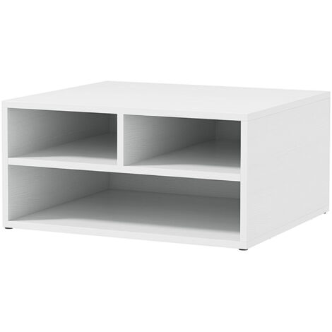 Mueble porta-impresora de 3 compartimentos, blanco 89 x 20 x 130,5