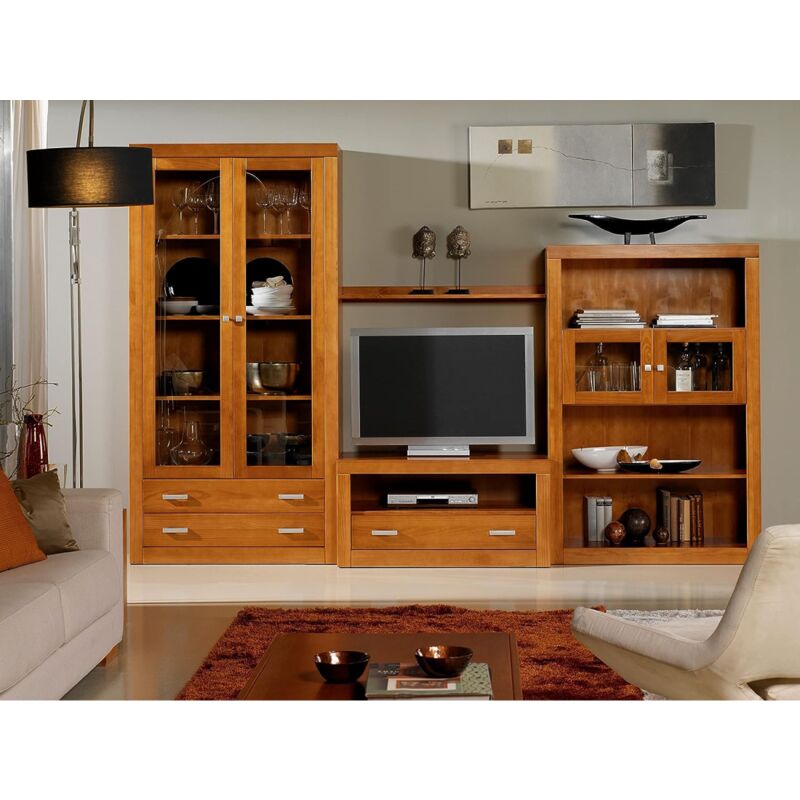 

Mueble Salon Con Libreria En Madera Maciza N2 200 cm(alto)300 cm(ancho)