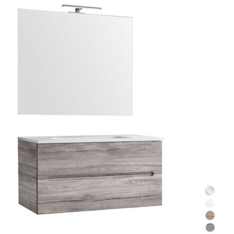 Mueble suspendido 90 cm alerce blanco