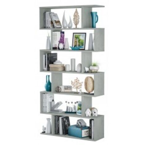Mueble tabique librería cm 80X25X192H CEMENTO