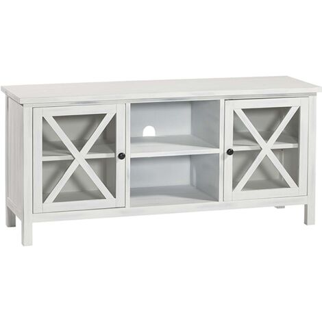 Mueble para televisión Md-Barbate en acabado blanco 49cm(alto) 136cm(ancho)  39cm(largo)