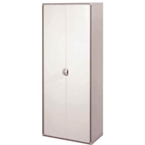 Mueble todo estante serie Qbik en resina con 2 puertas + 3 estantes