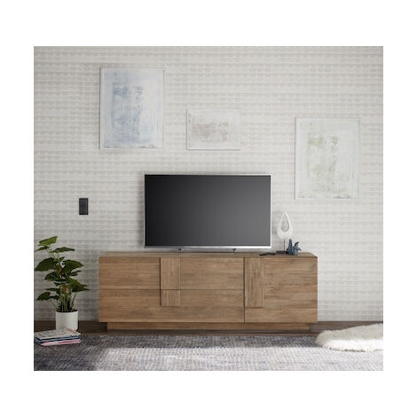 Mueble Tv 1 puerta y 2 cajones JUPITER madera acabado mercurio 182 cm