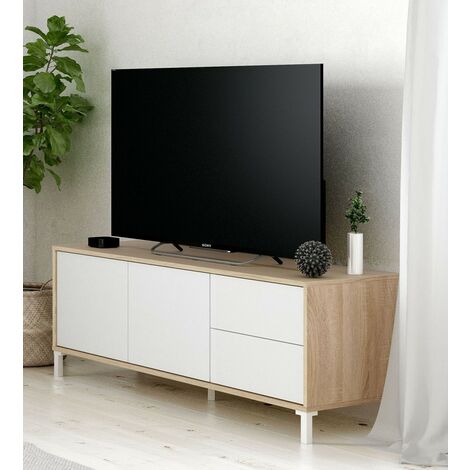 Mueble De TV De Salon Blanco Con Luces LED Gabinete Moderno De TV Alto  Brillo - China Floating TV Wall Unit, 65in TV Stand