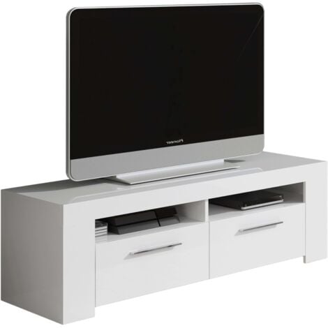 LOUNGITUDE MUEBLE TV 2 PUERTAS 120X40X42 CM BLANCO ARTIK