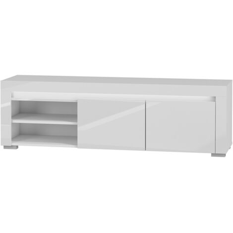 Mueble TV 2 puertas 152 cm con LED Kasla Blanco