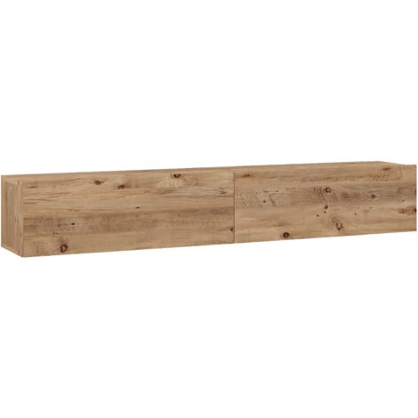 Mueble TV 2 puertas 295 x 180 x 315 cm efecto roble rústico 030007787