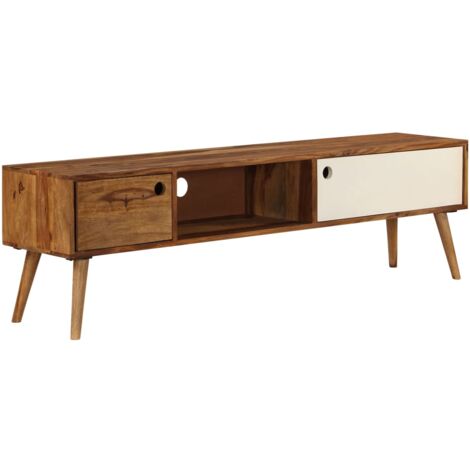 Mueble TV aparador TV diseño práctico 140 cm madera maciza de sheesham 2502071/2