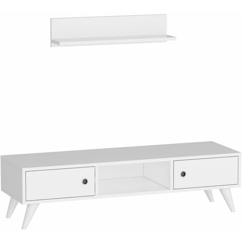 

Homemania Mueble para TV Aspen 130x40x35 cm blanco - Blanco