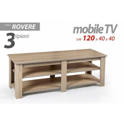 Mueble TV bajo para salón 120x 40 x 40 h roble