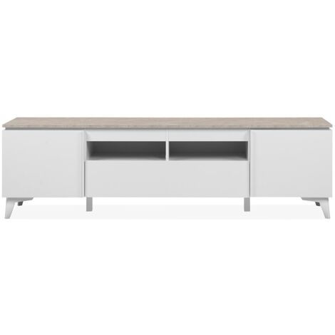Mueble Tv Bertrix 2 Puertas 1 Cajon 177X51,5X40 Blanco