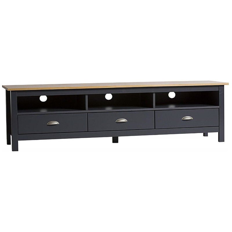 

Mueble Tv VALERIA VALERIA 3 Cajones. Madera Maciza. Color Gris Antracita Capado