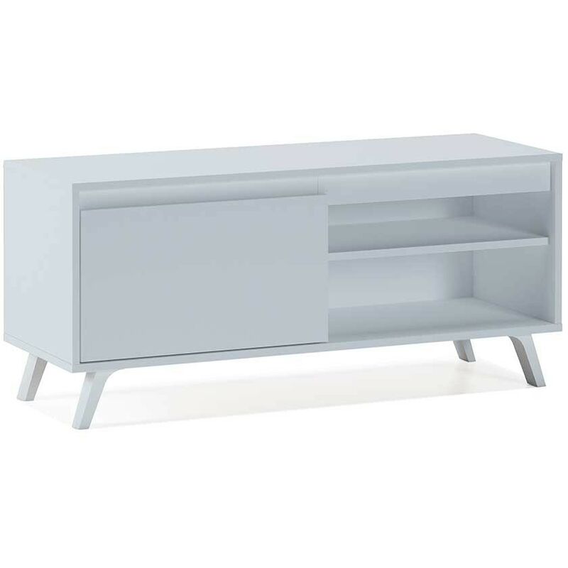 

® - Mueble TV salón Comedor Dallas, Mesa televisión Estilo nórdico, Amplio Espacio de almacenaje | 140 cm - Blanco - MTV-Dallas - Home Heavenly