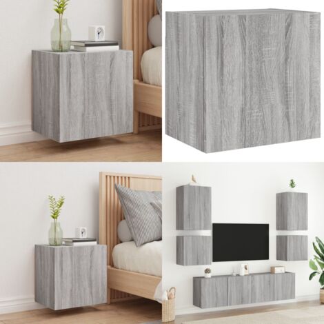 Mueble TV de pared madera ingeniería gris Sonoma 40,5x30x40 cm - Mueble de TV - Madera contrachapada
