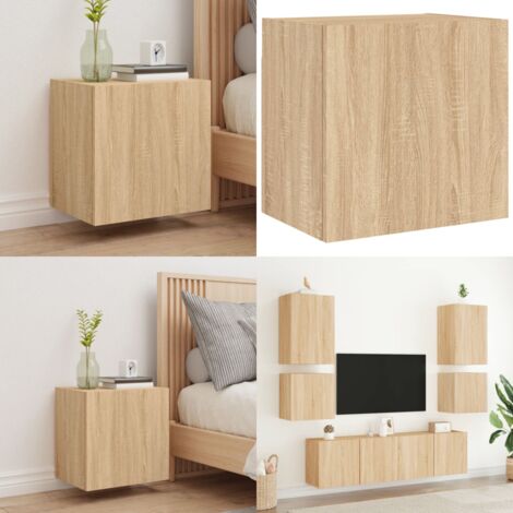 Mueble TV de pared madera ingeniería roble Sonoma 40,5x30x40 cm - Mueble de TV - Mueble de pared de madera