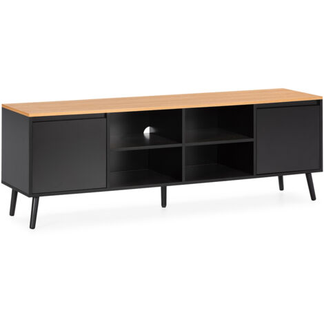 Mueble Tv Desi 2 puertas color Negro