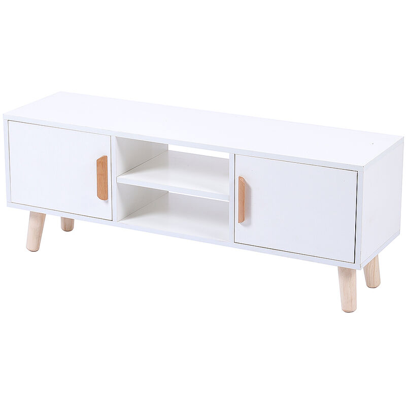 

Bathrins - Mueble TV doble puerta 110 * 30 * 42cm blanco