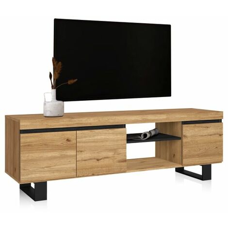 Mueble TV Ebos UP 160 Roble Nude - Ceniza (ancho) x 53cm (alto)