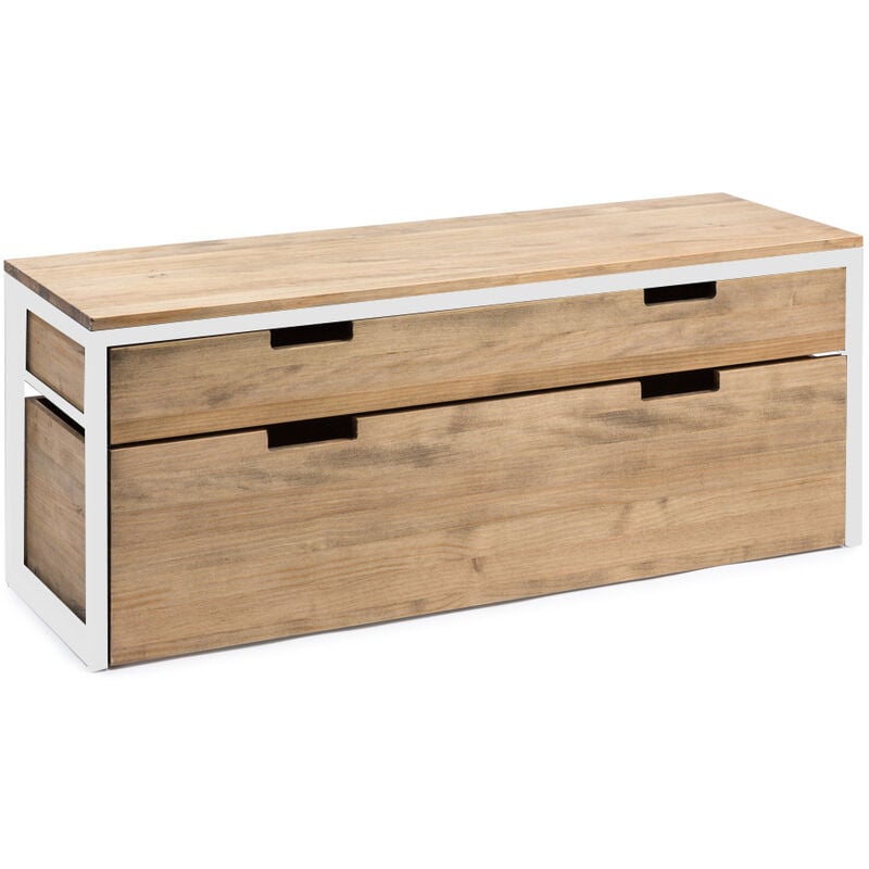 

Mueble TV ECO Three Industrial Vintage – 40x120x45 cm. Blanco.