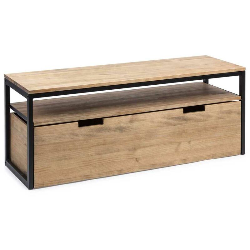 

Mueble TV ECO Three Industrial Vintage – 40x120x45 cm. Negro.