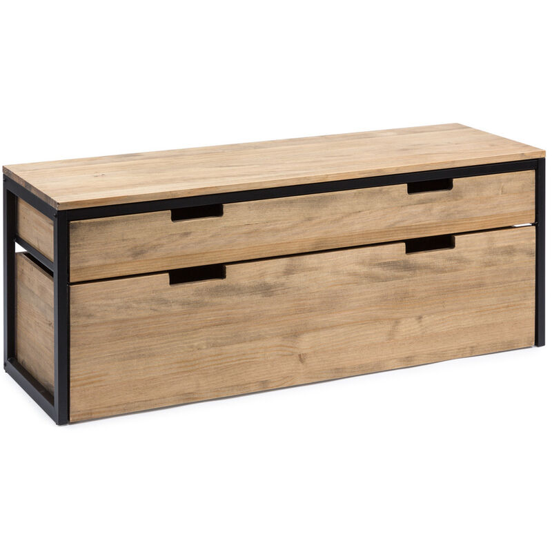 

Mueble TV ECO Three Industrial Vintage – 40x120x45 cm. Negro.