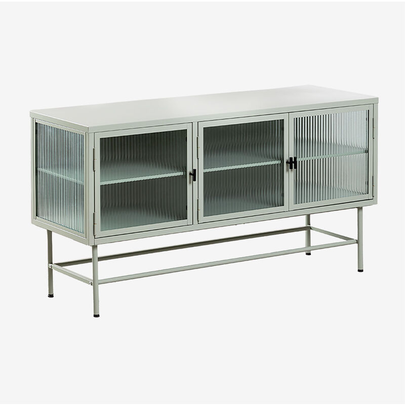 

Mueble TV en Metal y Vidrio Vertal Celadón - Sklum