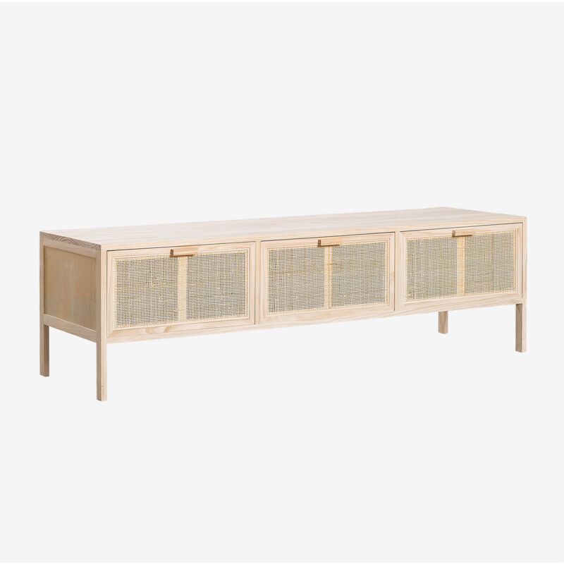 

Mueble TV en Ratán y Madera Reyna Marrón Madera Natural - Sklum