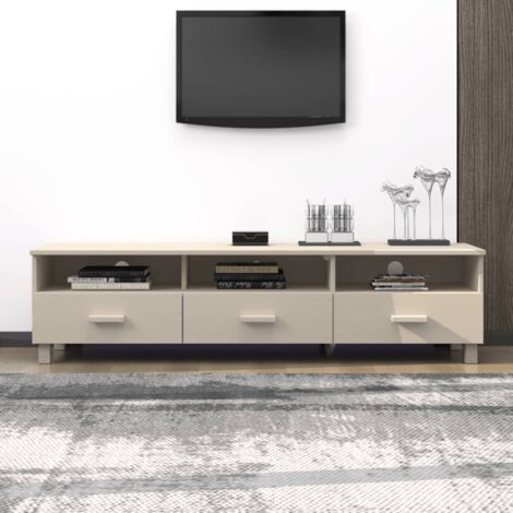 Mueble TV HAMAR madera de pino maciza marrón miel 158x40x40 cm vidaXL