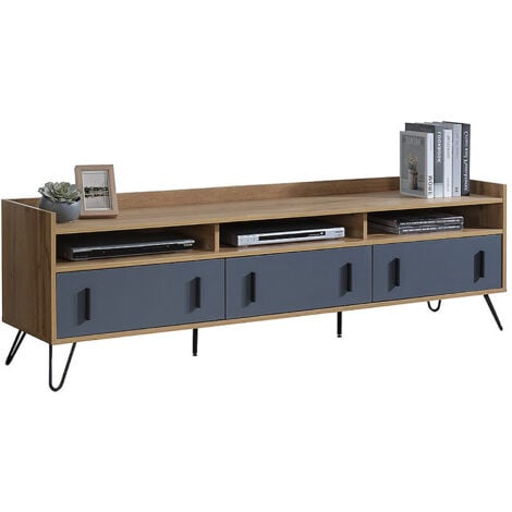 SALDOSYSTOCKS Mueble TV Industrial con 3 Cajones