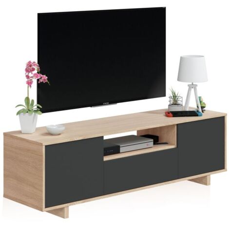 Mueble TV Lino Roble Canadian - Antracita (ancho) x 47cm (alto)