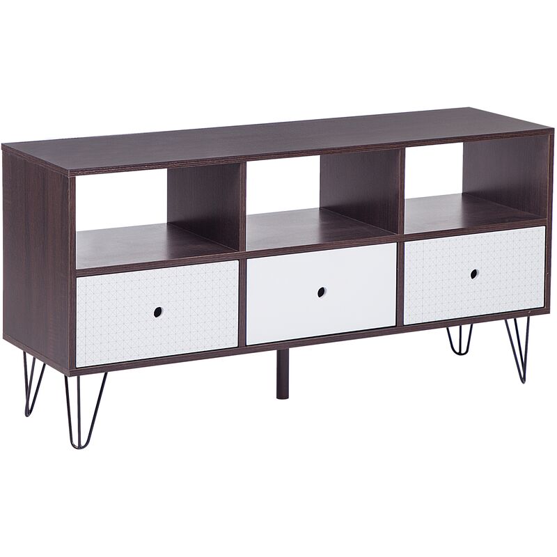 

Mueble TV madera oscura/blanco FOSTON