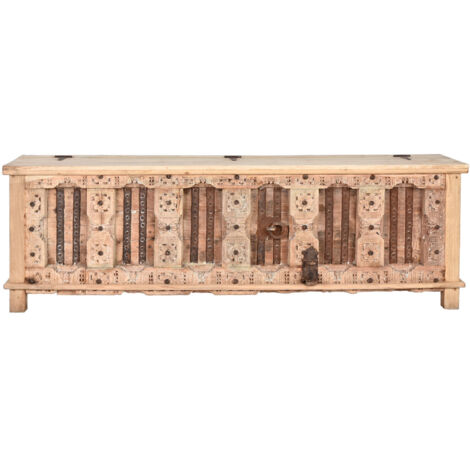 Mueble Tv Madera Tallada 194X50X63 Pieza Unica