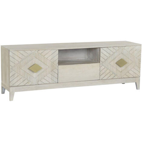 Mueble Tv Mango Metal 175X40X60 Rombo Beige
