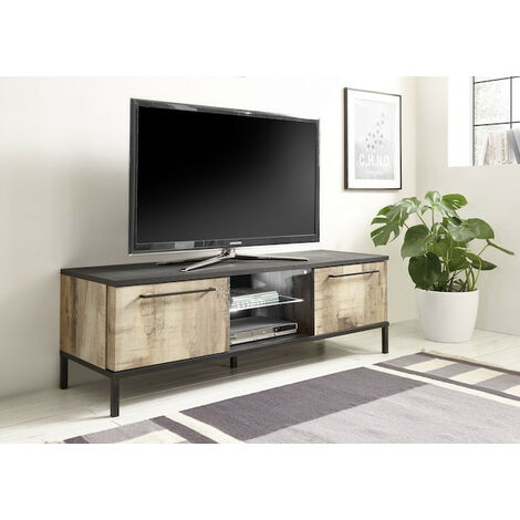 Mueble TV madera maciza mango / mármol / hierro 170x40x50cm - Terraendins