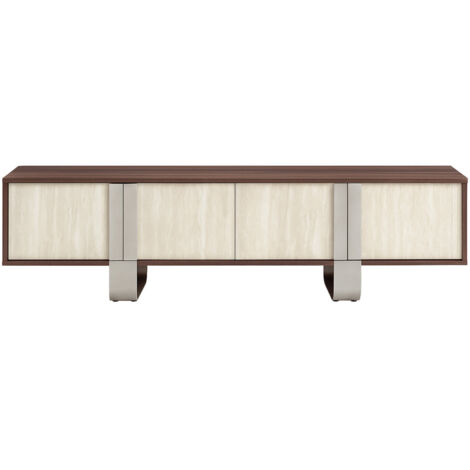 Mueble Tv Mdf Metal 180X40X43,5 Simil Marmol