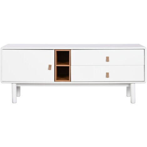 Mueble Tv Mdf Pu 140X40X55 Blanco